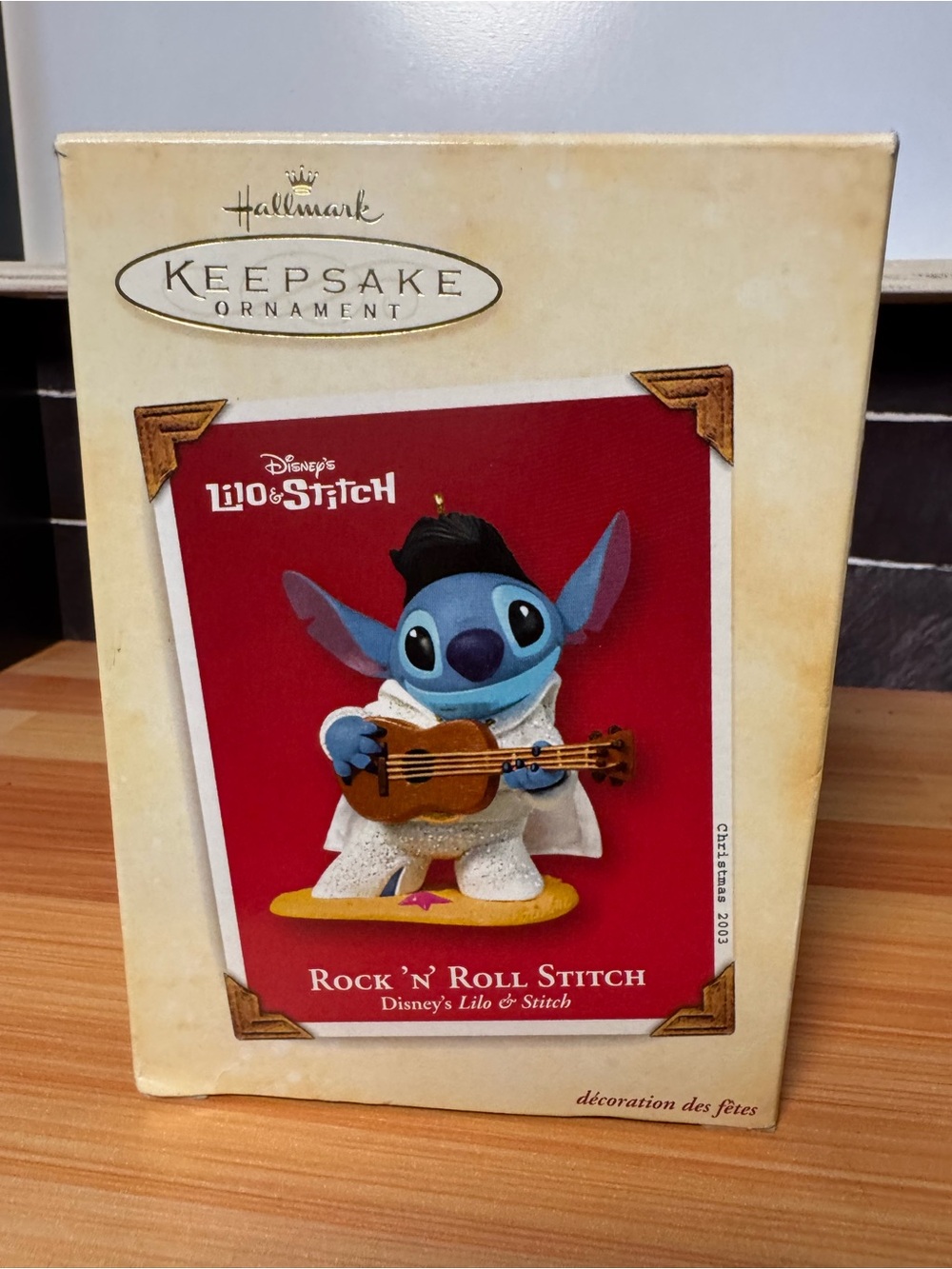 Hallmark Red and Cream 'Rock 'n' Roll Stitch' Ornament Box